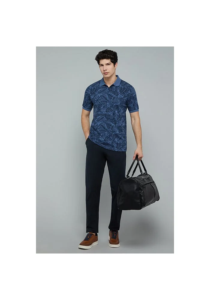 أر أند بي Printed Polo T-Shirt with Short Sleeves