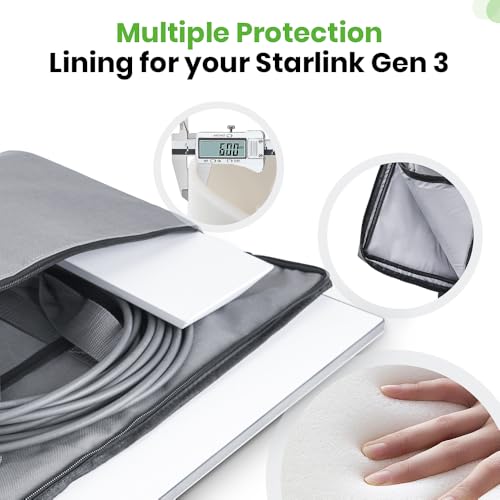 XTAR Starlink Gen 3 Satellite RV Carry Bag,Outdoor Travel Bag, Handbag for Starlink Dish and All Accessories - Image 4