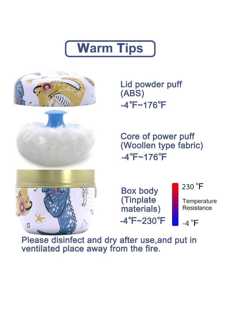 Excefore Large Powder Puff for Body Powder with Powder Container, Soft Powder Puff and Dusting Powder Travel Case (Free Singing) - Image 5