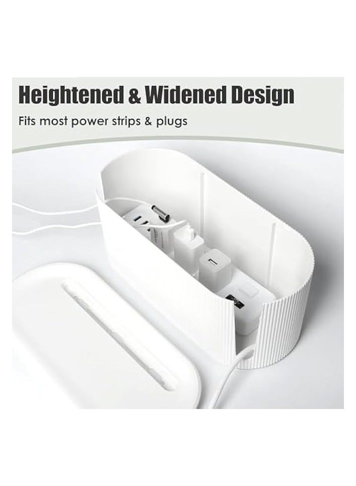 erorex Cable Management Box, Large Cord Organizer Box Cord Hides Power Strip & Keeps Cords Untangled, Surge Protector Cover for Home & Office  - Image 3