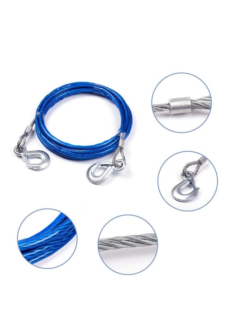 3XR Metal Car Tow Rope Cable , Reliable Rescue Steel Tow Cable for Secure Vehicle Towing 12mm , 3.5 meter - Image 4