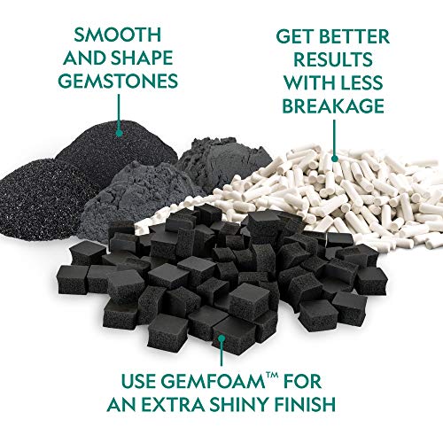 Blue Marble NATIONAL GEOGRAPHIC Rock Tumbler Refill Kit – Rock Tumbling Supplies including Rock Tumbler Grit and Polish Refill, Ceramic Media, GemFoam, 3 lbs Madagascar Rocks for Tumbling, Jewelry Accessories - Image 3