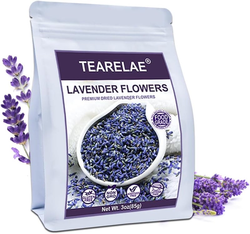 TEARELAE Premium Dried Lavender Flowers - 3oz - Image 1