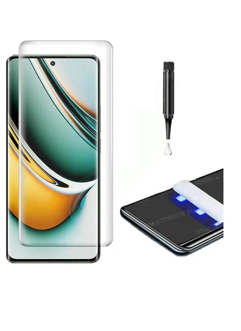 Generic Full Glass Screen Protector For Realme 11 Pro/Realme 11 Pro Plus 5G UV Tempered Glass Full Glue Cover Screen Protector For Realme 11 Pro Plus 5G Fingerprint Unlock Screen Glass Film  - Image 1