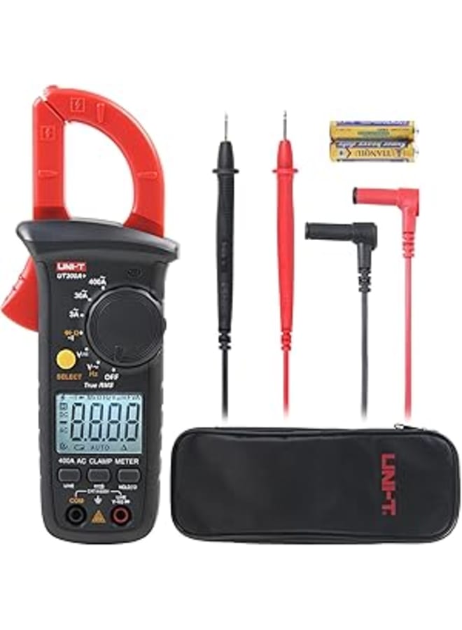 UNI-T UT200A+ True RMS Auto Ranging Clamp Multimeter with Live Wire Detection for AC/DC Voltage, AC Current, Resistance, Diodes, Continuity