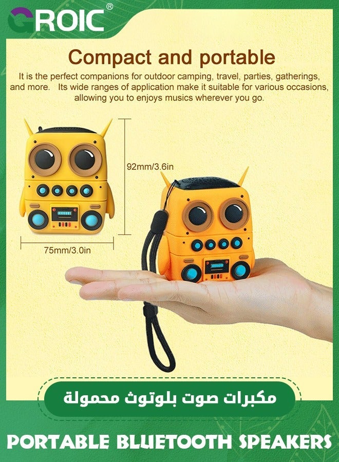 جرويك مكبرات صوت بلوتوث محمولة بحزام سهلة الحمل، سبيكر ميني لاسلكي مقاوم للماء مع ستيريو عالٍ، بطارية قابلة للشحن - Image 4