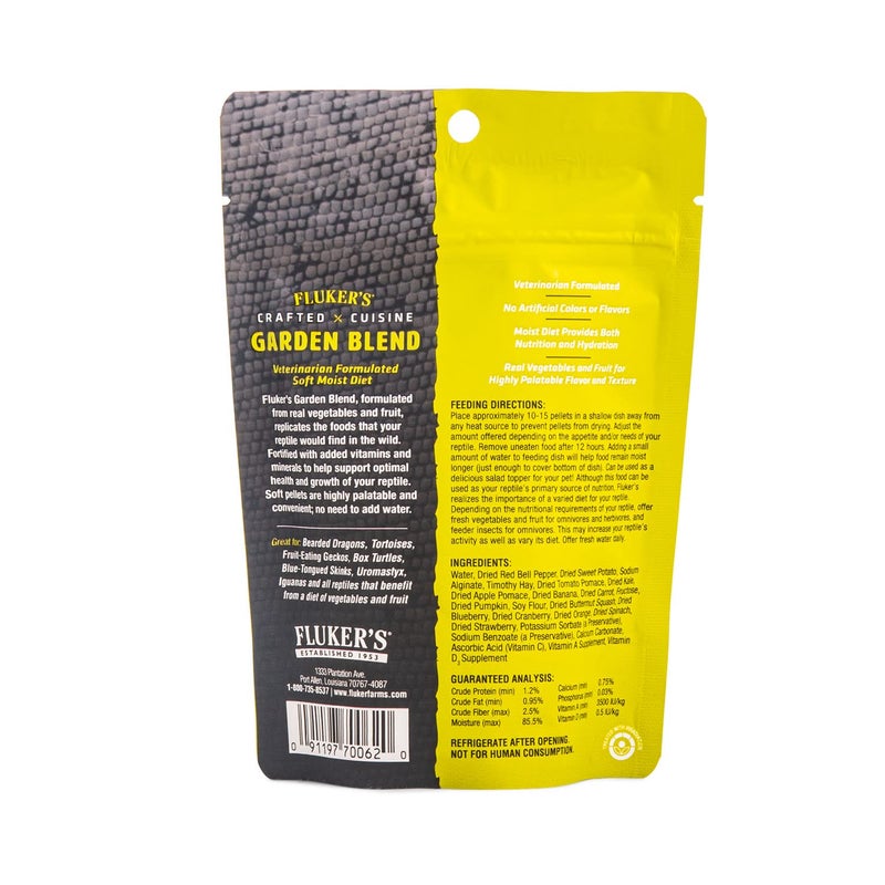 Fluker's Crafted Cuisine Diet, Garden Blend, Herbivorous and Omnivorous Reptile Food, Made with Real Fruits & Veggies, 6.75 oz - Image 2