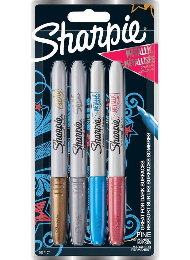 Sharpie Metallic Marker Mixed 4-Pack Blister 2067107  - Image 1