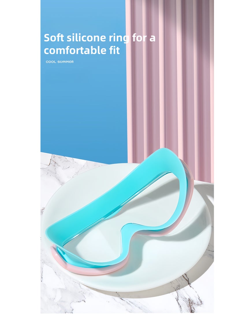 Kids Swimming Goggles and PU Cap Set – Wide View, Anti-Fog, Waterproof for Boys and Girls - Image 4