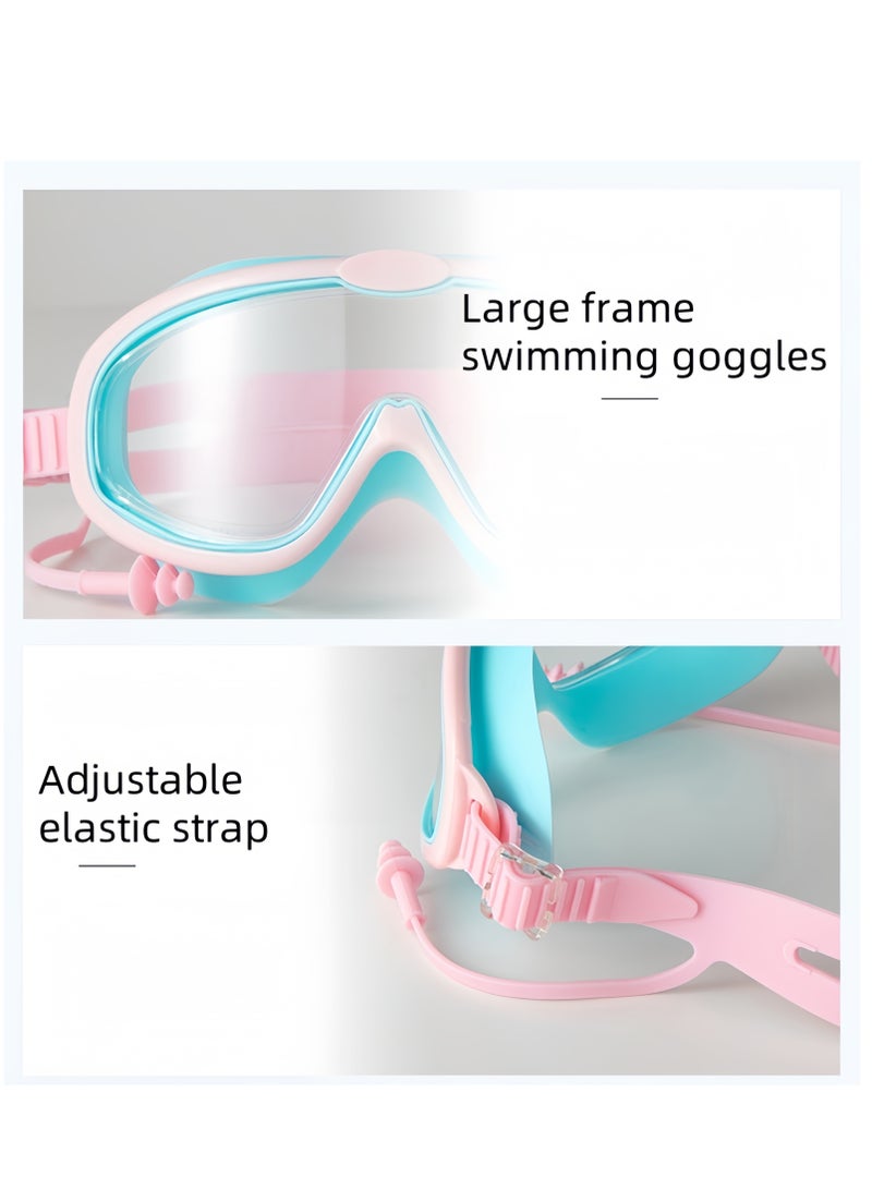 Kids Swimming Goggles and PU Cap Set – Wide View, Anti-Fog, Waterproof for Boys and Girls - Image 5