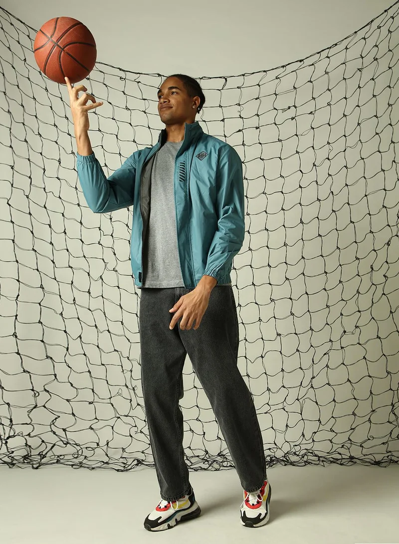 هوبرهولمي جاكيت رجالي أزرق بوليستر 1% مقاس كبير سادة