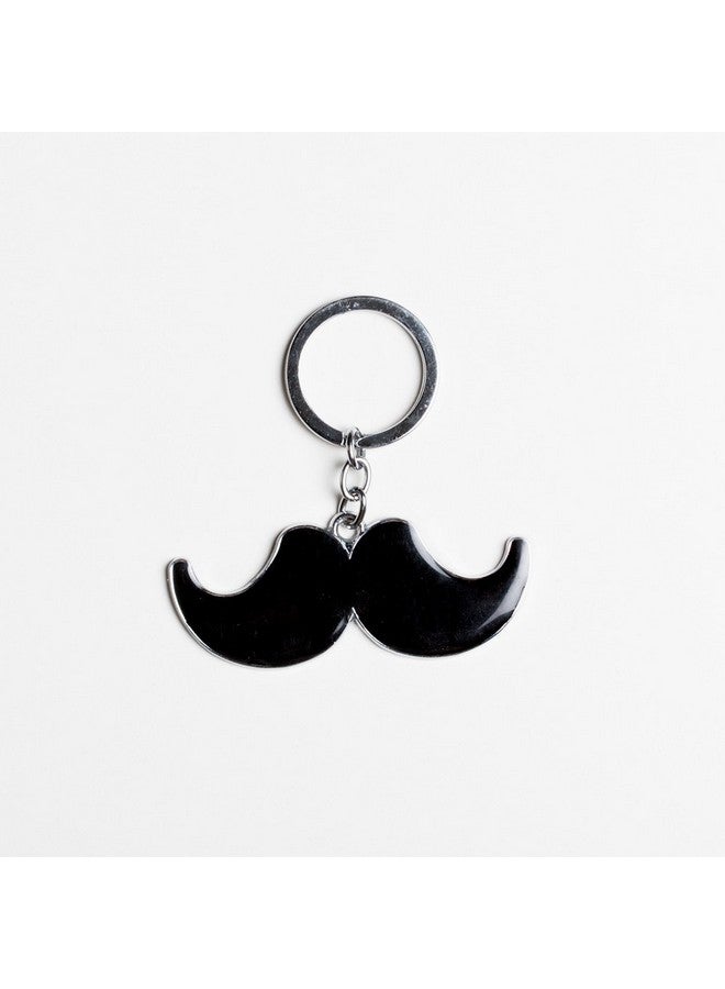 RainSound Metal Mustache Mooch Keychain for Men Black - Image 2