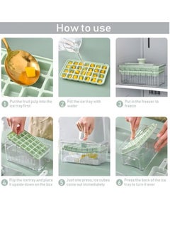 Cool Baby Style COOLBABY Press Release Ice Cube Molds with Storage Box  Ice Cube Tray with Lid and Storage Box 2-Pack Freezer Ice Cube Tray  56-Piece Ice Cube Molds and Ice Scoop Included  - Image 2