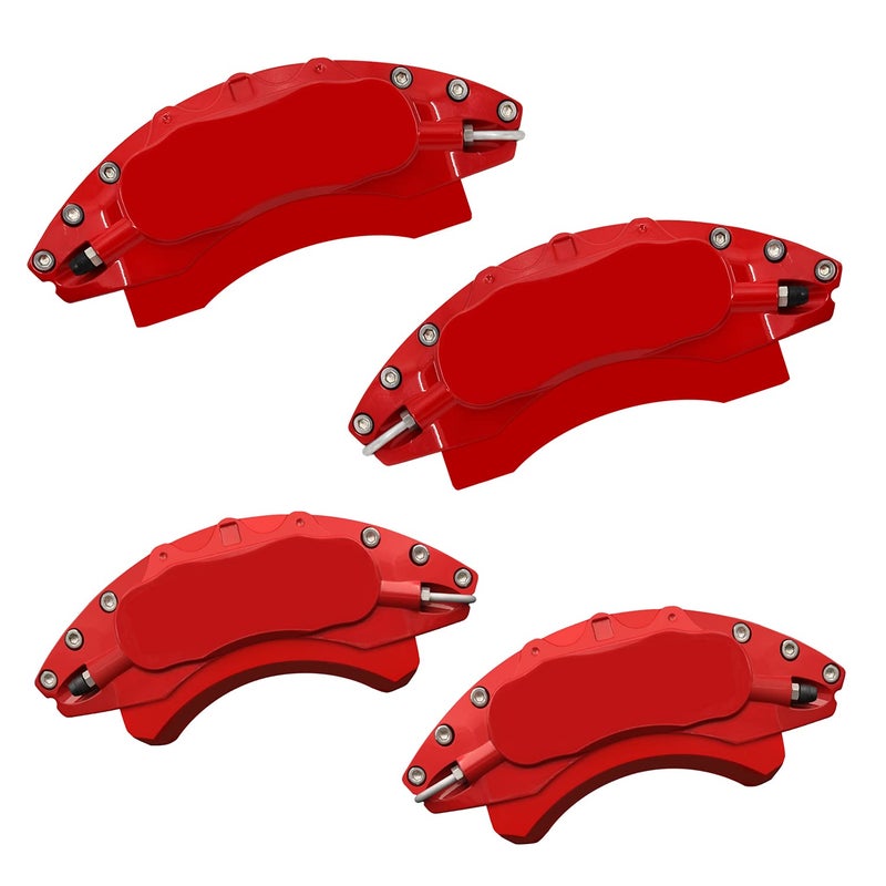 AOOA Powder Coating Aluminum Red Caliper Cover Fits Toyota Camry SELE 201920242WD Manual Parking Brake