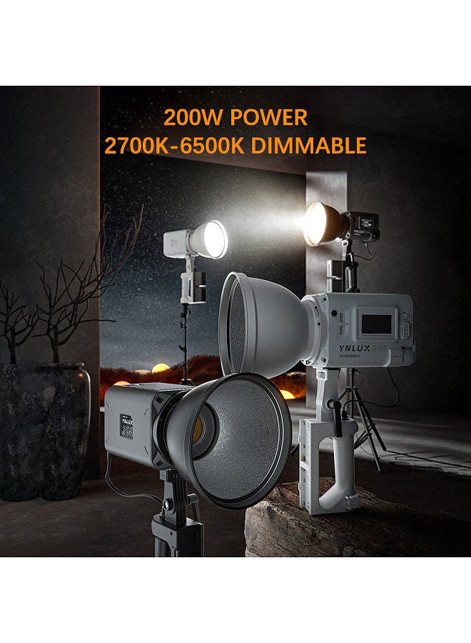 YONGNUO YONGNUO YNLUX200 Bi-Color Handheld LED Video Light 200W High Power Photography Light 2600K-6500K Dimmable  - Image 5