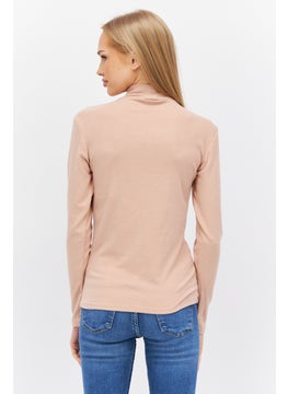 Women High Neck Long Sleeve Plain Top, Tan - pzsku/Z5CBFE303B439D6AEA98EZ/45/_/1724351007/3386ef6f-406a-405e-b427-e828b5367db0