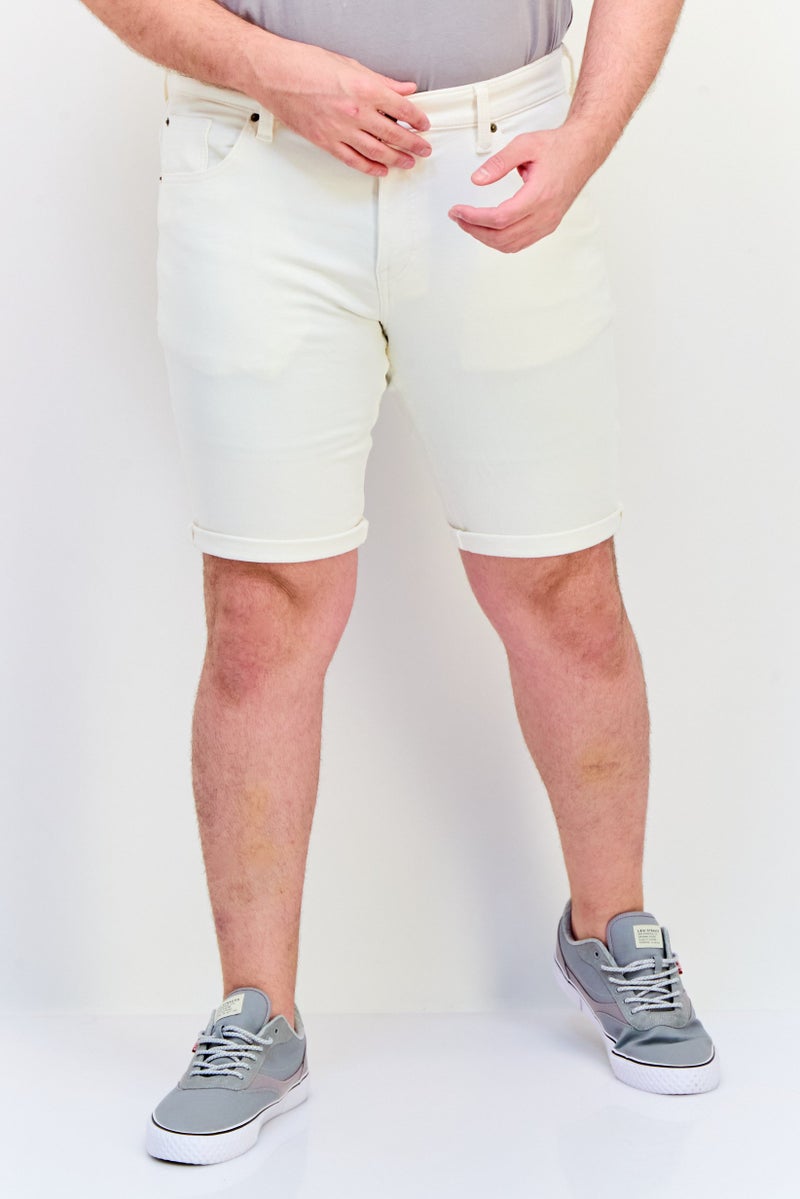 Celio شورتات أساسية بسيطة للرجال، أبيض - Image 1