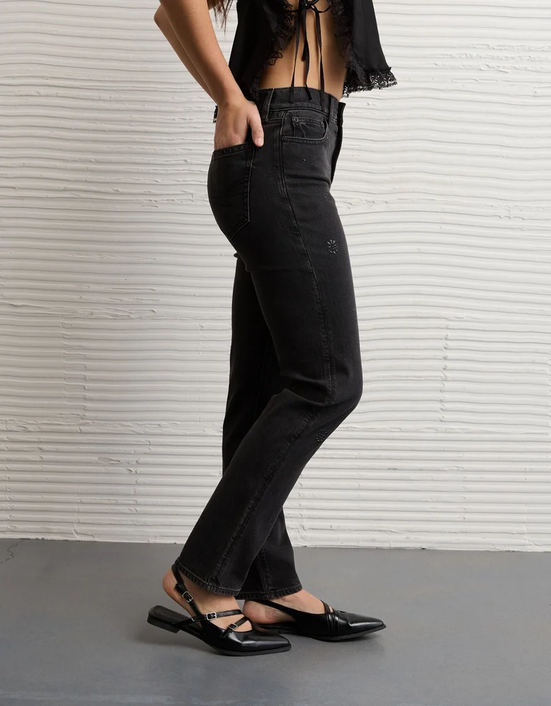 American Eagle  AE Stretch Super High-Waisted Straight Jean for Women | Best Price UAE