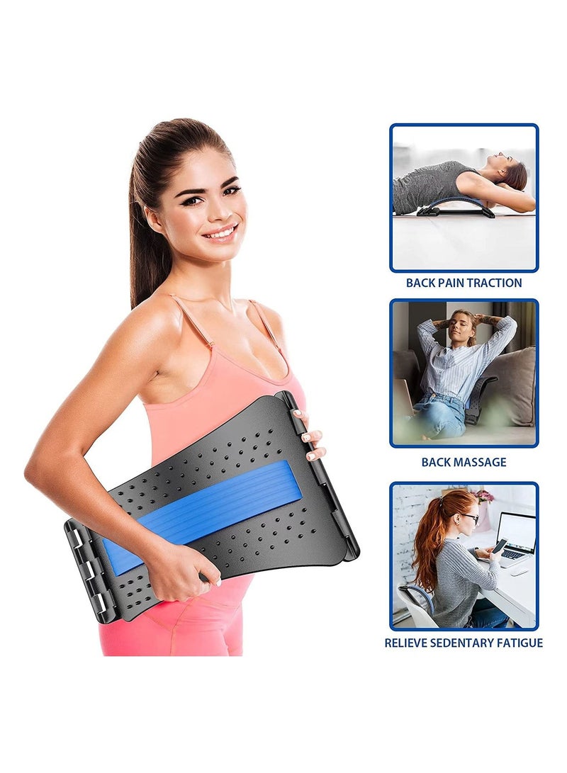 3 Heights Adjustable Back Stretcher For Pain Relief, Lower Back Stretcher With Massaging Points & Cushion Foam, Spine Deck For Office Chair, Car, Travel - Image 5
