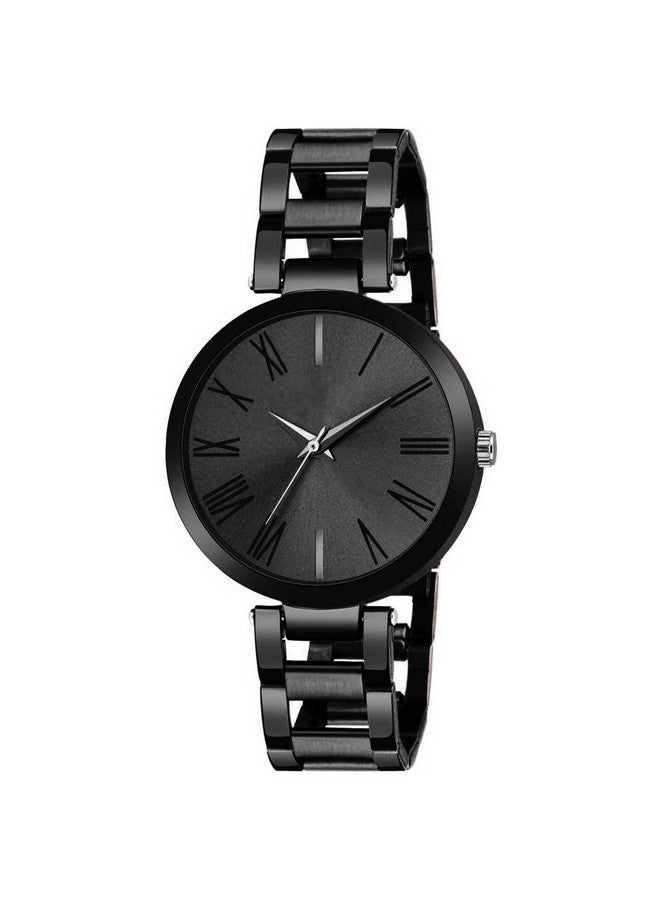The Shopoholic Analog Black Dial and Band Stainless Steel Watch and Bracelet Combo for Girls and Womens - Image 5