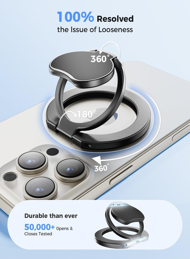 SUPERONE【Upgraded】 Ultra-Thin Magnetic Phone Grip for MagSafe Ring Holder, Removable Gym Dual-Sided Magnets MagSafe Kickstand for iPhone 17/16/15/14/13/12 & All Smartphones, Fit Magnetic Car Mount - Image 3