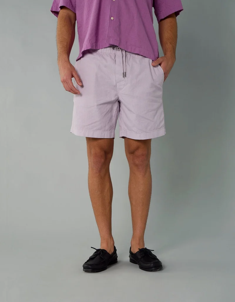 AE Flex 8" Lived-In Linen-Blend Trekker Short