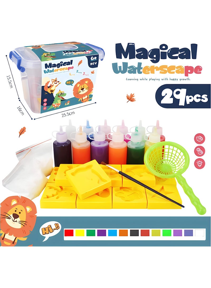 MAGIC VAULT Magic Water Elf Beads Toy Set |Magical Water Seape Turns magic paint into water jelly - Image 1