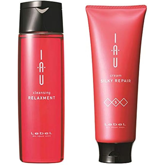 Lebel IAU Cleansing Relaxment Hair Shampoo 200ml & Lebel IAU Silky Repair Hair Treatment 200ml Set