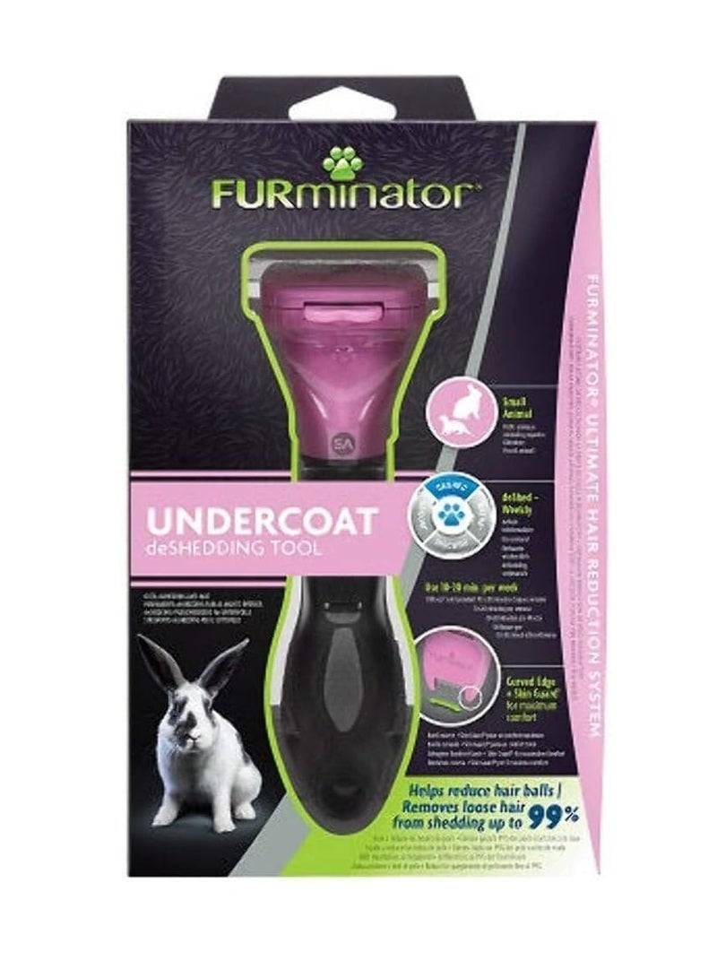 FURminator Undercoat deShedding Tool for Small Animals Pink