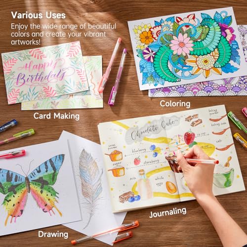 Shuttle Art 360 Pack Gel Pens Set, 180 Colors Gel Pen Set Plus 180 Color Refills Perfect for Adult Coloring Books Doodling Drawing Art Markers - Image 5