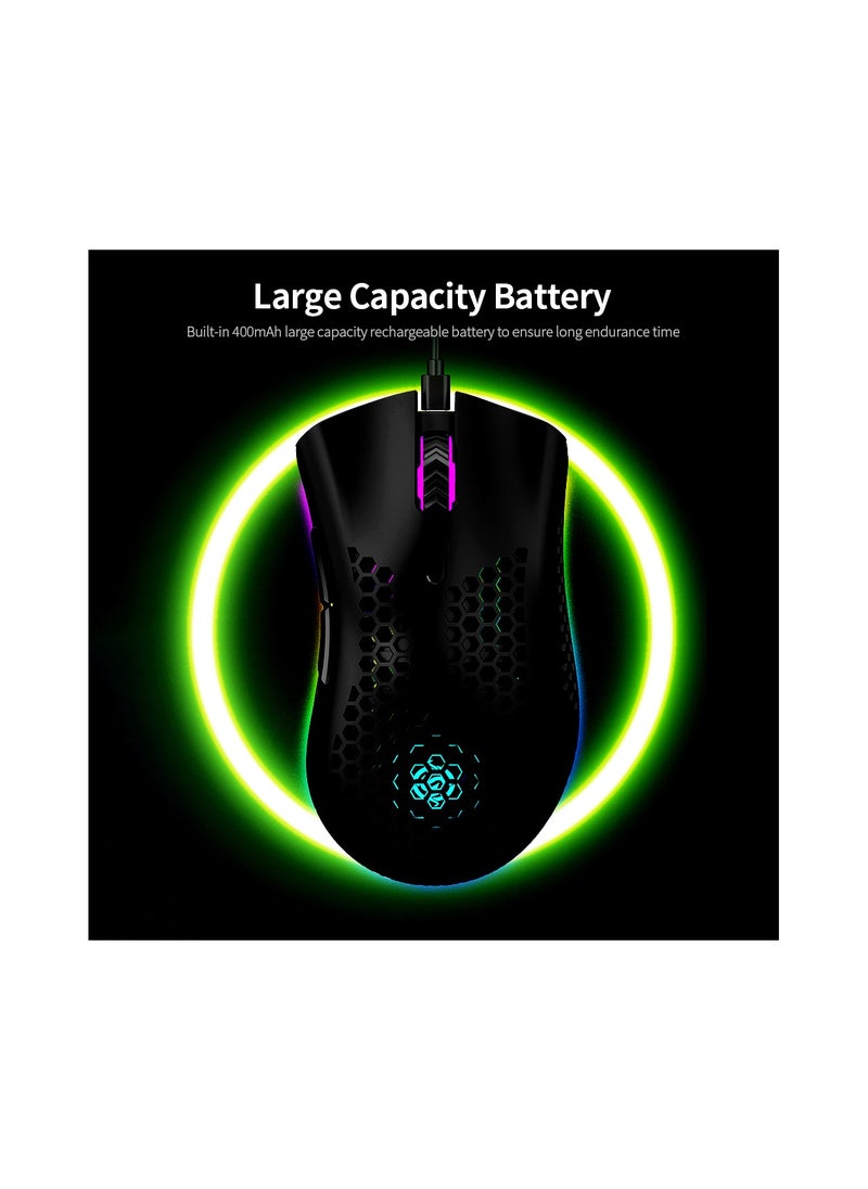 ماركة غير محددة ماوس لاسلكي USB قابل لإعادة الشحن، ماوس ألعاب خفيف الوزن  - Image 2