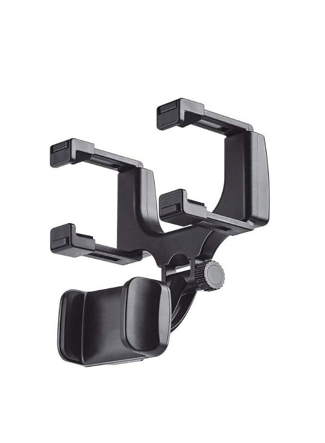 Car Rearview Mirror Phone Mount Holder for Car, 360° Rotating, Multifunctional Mount Phone and GPS Holder Universal Car Phone Holder for All Smartphones  - Image 3