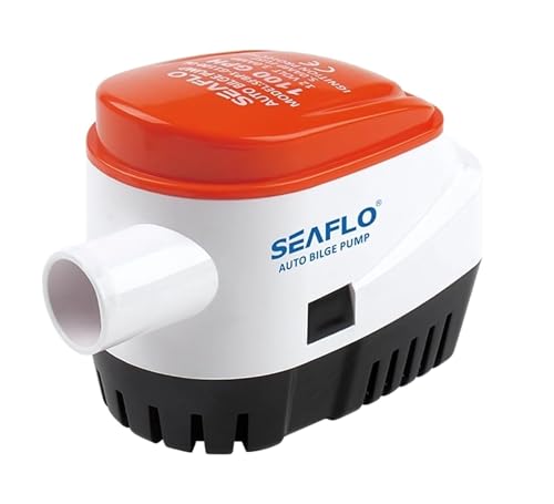 SEAFLO 06 Series Automatic Submersible Bilge Pump - 1100 GPH, 12V, 1-1/8"" Outlet, 4-Year Warranty! Built-In Float Switch, Snap-Off Strainer, Compact for Marine Boat Yacht, CE & Rohs Certified - Image 1