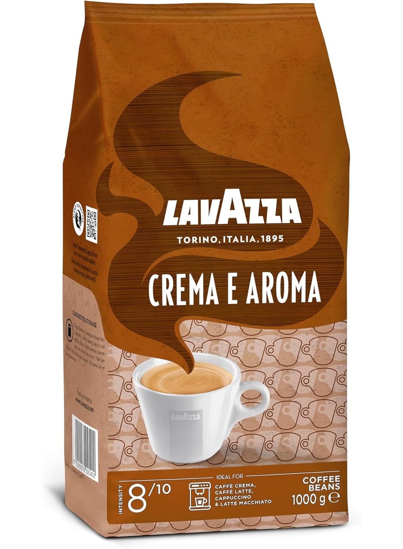 لافازا حبوب قهوة كامله - إسبريسو -  Crema E Aroma -  تحميص متوسط - intensity 8/10 - من لافاتزا -  عبوه تحتوي علي 1كجم من حبوب القهوه   . - Image 1