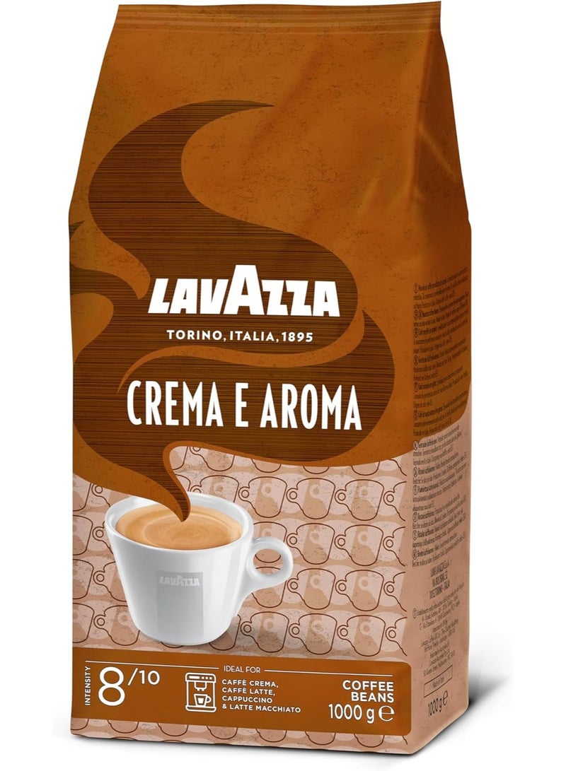 لافازا حبوب قهوة كامله - إسبريسو -  Crema E Aroma -  تحميص متوسط - intensity 8/10 - من لافاتزا -  عبوه تحتوي علي 1كجم من حبوب القهوه   . - Image 2