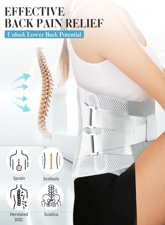 BEOZINZ Back Brace for Lower Back Pain Relief Adjustable Knitted Back Support Brace for Women and Men Lumbar Support Belt for Sciatica, Herniated Disc,Scoliosis,Breathable Mesh Design Lower Back Brace 3XL - Image 4