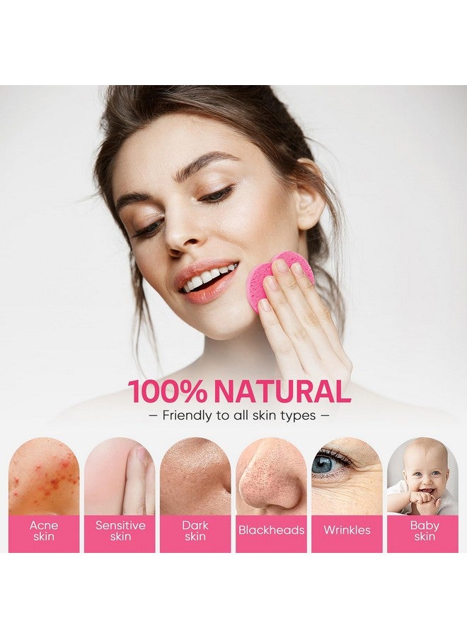 GAINWELL 50Count Heart Shape Compressed Facial Sponges For Daily Facial Cleansing And Exfoliating 100％ Natural Cosmetic Spa Sponges For Makeup Remover - Image 5