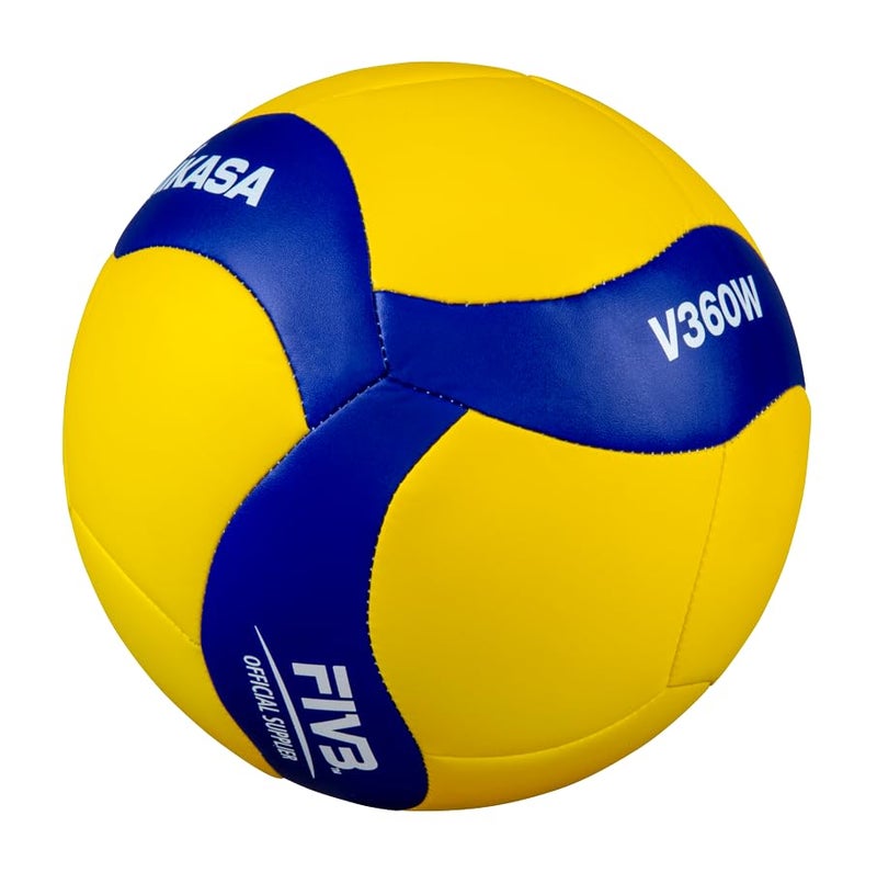 Mikasa Indoor Volleyball V360W Soft Material and for Practice (Blue/Yellow) - Image 1