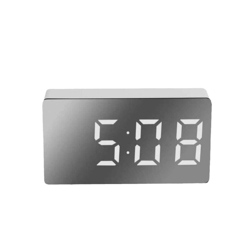 Mini Led Mirror Clock Travel Clock Digital Digital Alarm Clock Car Clock Multi-Color Font Portable Silent - Image 4