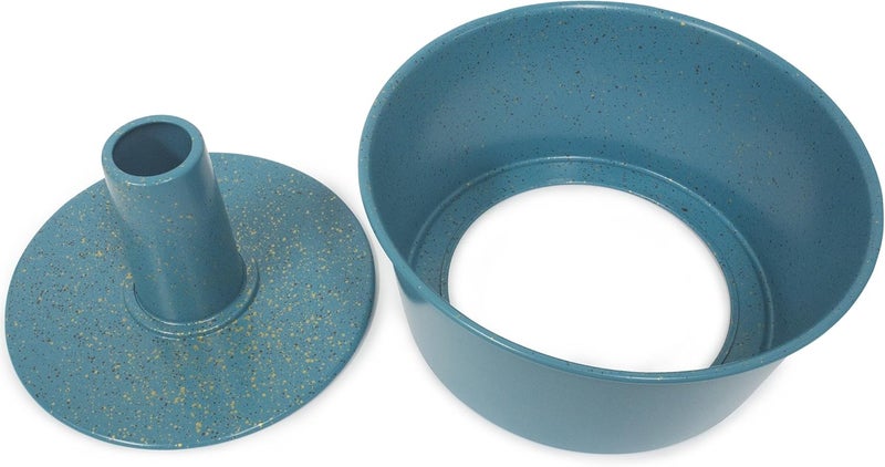 casaWare Angel Food Cake Pan 9.5-inch (15-Cup) Ceramic Coated NonStick (Blue - Granite) - Image 4