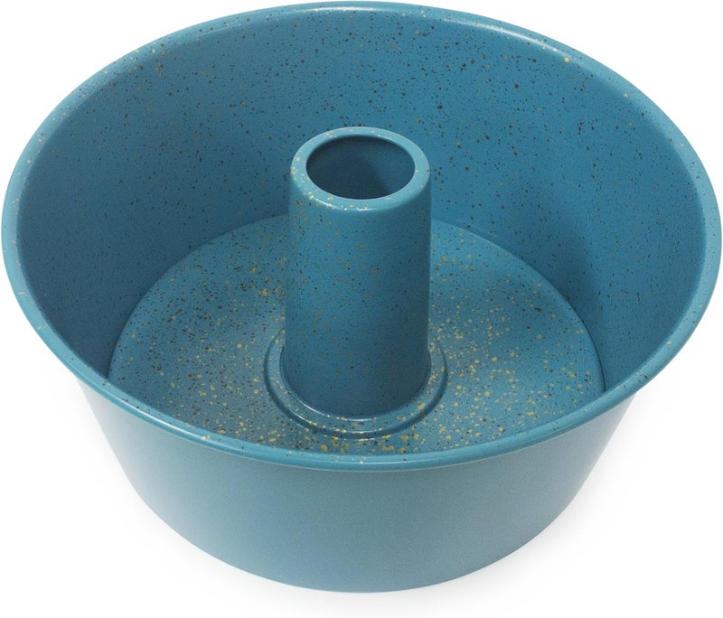 casaWare Angel Food Cake Pan 9.5-inch (15-Cup) Ceramic Coated NonStick (Blue - Granite) - Image 2