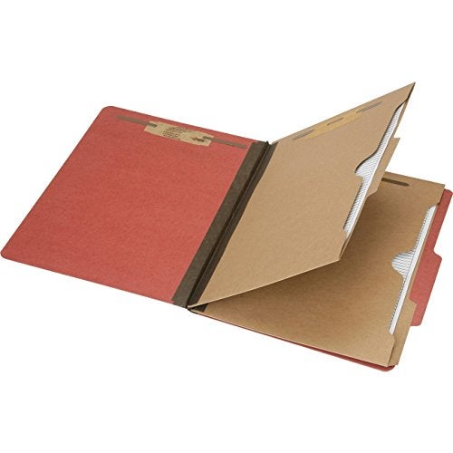 Skilcraft 7530-01-600-6979 Classification Pocket Folder, Letter Size, Earth Red (Box of 10) - Image 5