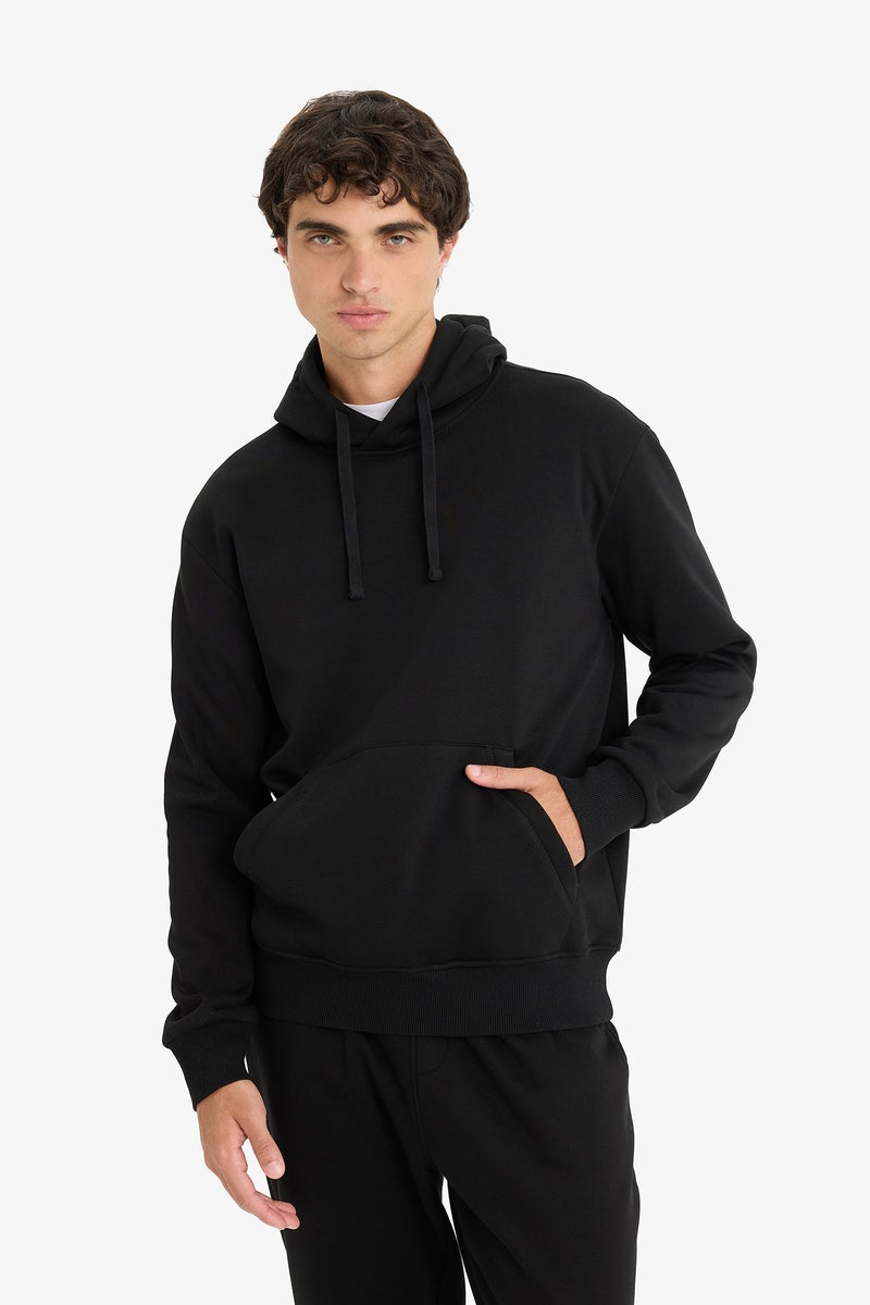 DeFacto Black Man Regular Fit Long Sleeve Sweatshirt Casual - Image 4
