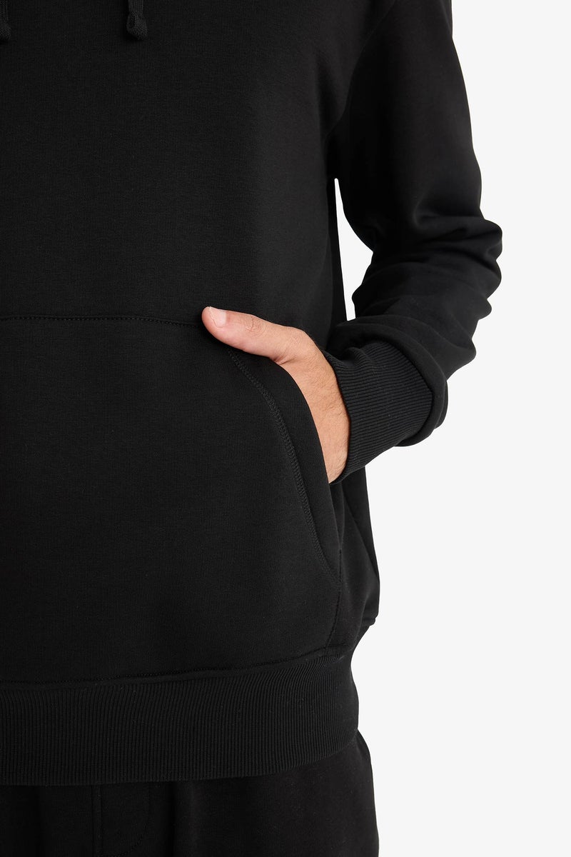 DeFacto Black Man Regular Fit Long Sleeve Sweatshirt Casual - Image 5