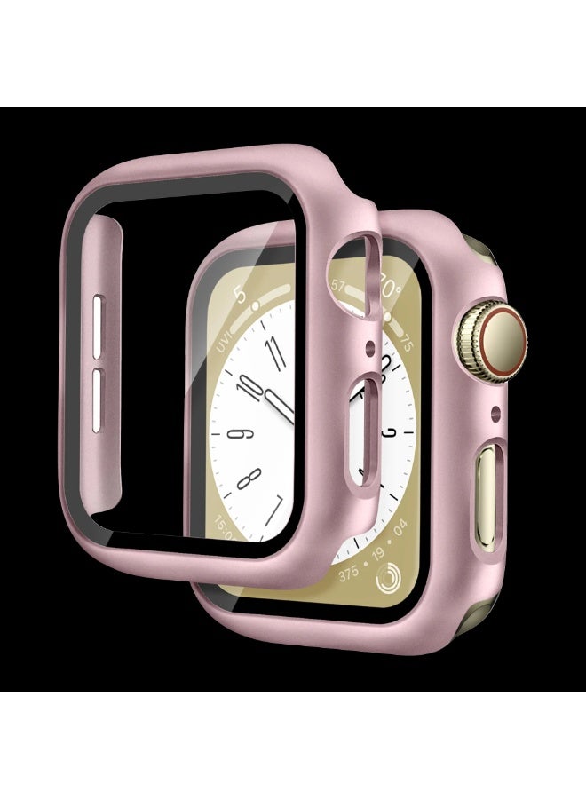 Hard Case Compatible with Apple Watch Series 10 46mm(2024), with 9H Tempered Glass Screen Protector [360° Shockproof + Anti Scratch] Cover for iWatch S10 46mm-Pink - Image 2