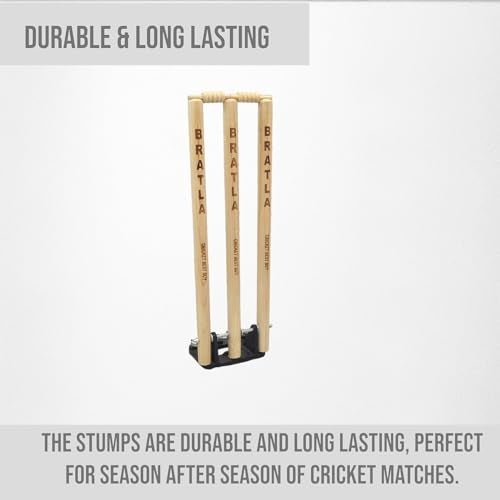 Bratla CBB Cricket Spring Return Stumps Wickets Metal Base Multi Surface Placement - Image 3