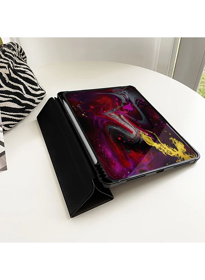 Magnetic Tri Fold Leather Stand Case for iPad Pro 11 Inch 2024 Model - Image 4