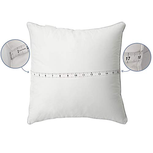 Leeden 18 x 18 Pillow Inserts (Set of 2) - Throw Pillow Inserts with 100% Cotton Cover - 18 Inch Square Decorative Pillows for Sofa, Couch, Bed and Home Decor - Image 5