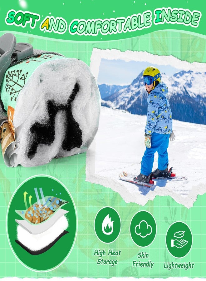 CYCLESPEED Winter Gloves for Boys Girls Kids Snow Gloves Toddler Gloves for Snowboarding,Kids Waterproof Gloves for Outdoor Riding Winter Sports (Green, Small) - Image 5