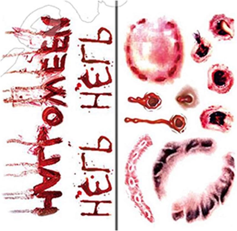 comfrt 10 Sheets Halloween Temporary Wound Tattoo Stickers ,Halloween Bloody Sticker Scar Zombie Vampire Waterproof for Party Cosplay Costume Makeup Props - Image 5